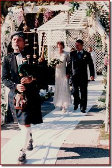 George Baldrose piping for garden recessional